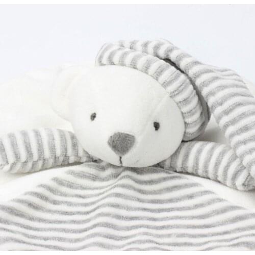 Newborn Baby Soft Rattles Sleep Plush Toy Appease Towel Cute Bear Comforting Rattles Crap Doll Gift Educational Toy