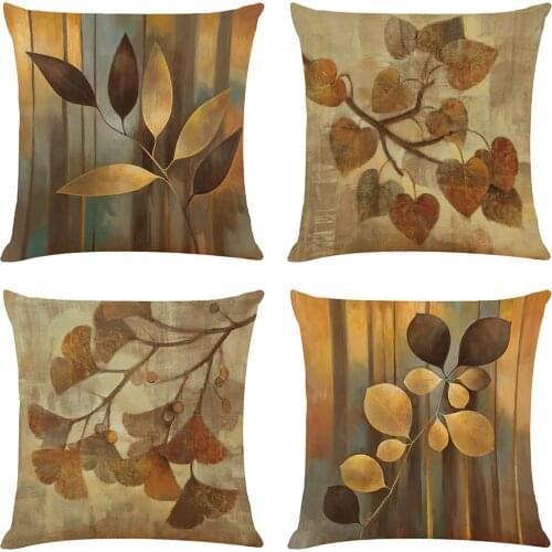 Tropical Leaf Cushion Cover Hoga Decorative Pillow funda cojines 45x45 housse de coussin Nordic Throw Pillow Cover for Sofa Car