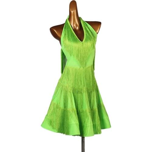Adult/Children tassel Latin Dance Dress Women Girls/Lady Cha Cha/Rumba/Samba/Tango/Ballroom Dance Skirt Latin Performance Wear