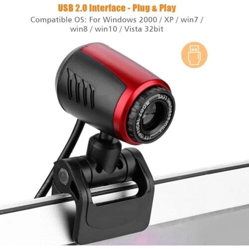 10MP HD USB 2.0 Web Camera Portable Webcam with MIC Live Video High Definition for Household Computer Accessories