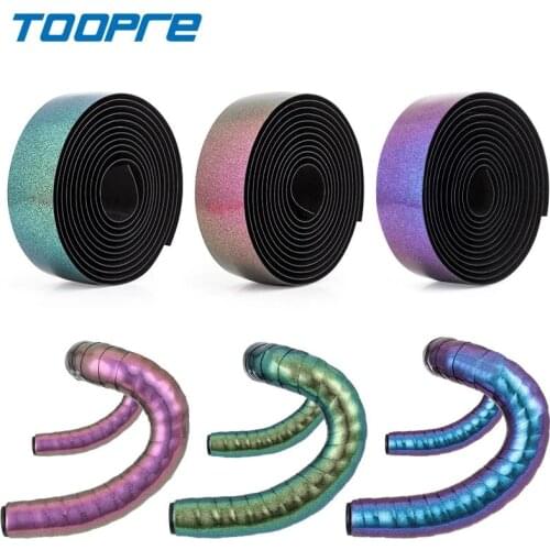 TOOPRE chameleo color Professional Cycling Road Bike bar Tape TOP Quality EVA PU Bicycle Handlebar Tape Soft Anti-Vibration Wrap
