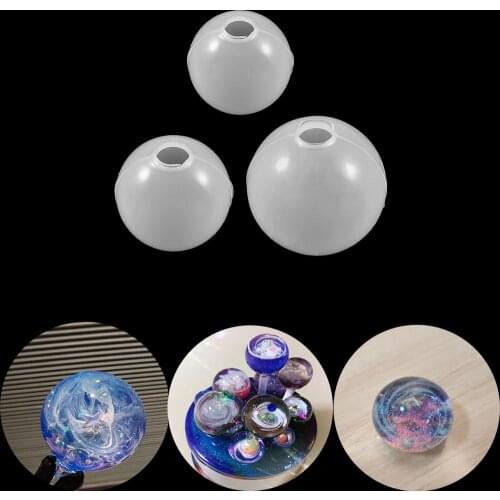 3pcs/set 20 25 30mm Crystal Ball Silicone Mold White Transparent Epoxy Resin UV Resin For DIY Jewelry Making Tools Accessories