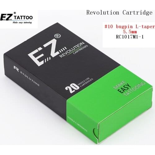 RC1017M1-1 EZ Revolution Tattoo Needles Magnum (M1) Cartridge Long-taper 5.5mm For Rotary Tattoo machines and grips 20 pcs /box