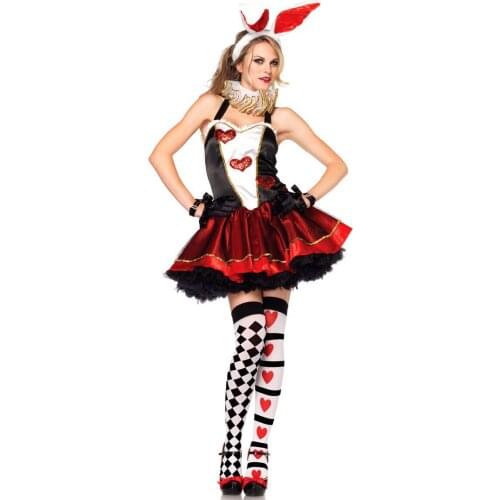 Rabbit Stage Outfit Halloween Christmas Party Uniform Set Game Role Playing Bunny Red For Girl