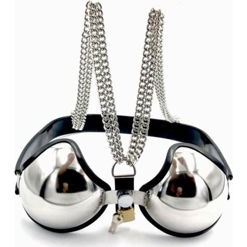 Stainless Steel Sexy Bra Breast Bondage Chastity Belt Lingerie Clothes Erotic Restraints Adult Games Fetish Sex Toys For Woman