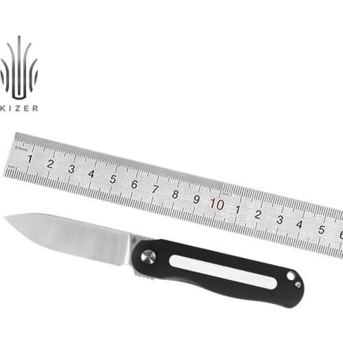 Kizer Tactical Knife Latt Vind Mini V3567N1 2020 New Ball Bearing Knife with Satin N690 Blade and Black G10 Handle