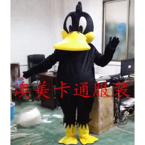 Smart Black Mascot Costume fancy dress costume Halloween party Outfit