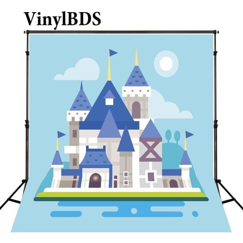 VinylBDS 8X8ft Newborn Backdrops Photography Background Castle Cartoon Fairy Tale World Background for Children Photo Shoot