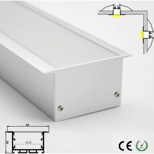 High quality heavy and strong aluminum led channels recessed ceiling lighting wall lighting customized length available