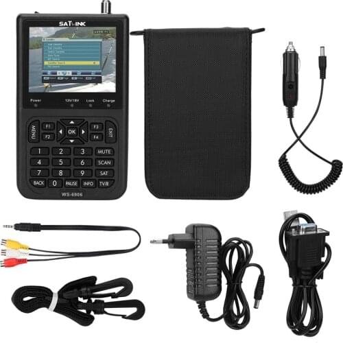 3.5 inch LCD Display WS-6906 Satellite Meter Signal Meter Sat Finder Digital Satellite Finder WS6906 110-240V