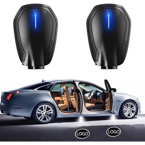 2pcs Universal Rechargeable LED Car Door Logo Projector Welcome Light Car Door Shadow Light Wireless LED Laser Emblem Lamps Kits