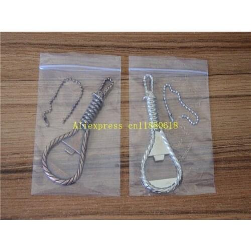 200pcs/lot Fast Shipping New arrival Rope Beer Bottle Opener Key Ring Keychain Zinc Alloy Key Chain With opp bag or retail box