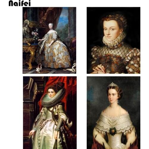 Diamond painting classical court aristocracy woman portrait DIY diamond embroidery diamond mosaic cross stitch resin home decor