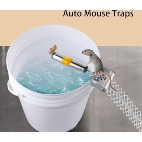 Auto Mouse Traps Stainless Steel Rolling Stick Rat Catcher Mousetrap Household
