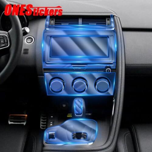 Car Accessories Center Console Gear Central Navigation Full Set TPU Protector Film For Jaguar E-PACE e pace X540 2018 2019 2020