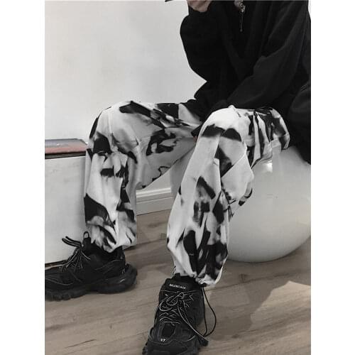 Casual Milk Print Pants Streetwear Women Casual Joggers Trousers Hip Hop Rock Pants Spring Summer Punk Cargo Pants Females