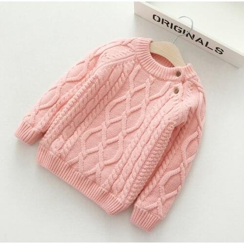 Kids Girls Sweater Head Clothes Autumn/winter Children Sweater Clothing Boys Thicken Plush Warming Baby Sweater Knitting
