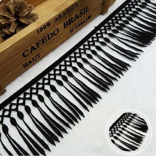 GXINUG 1/3/5 yards Water Soluble Flower Tassel Lace Trim Ribbon Dress Applique Embroidered DIY Sewing Craft