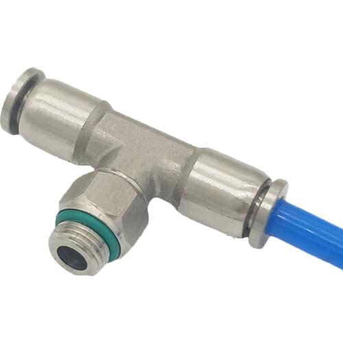 M5 M6 1/8" 1/4" 3/8" 1/2" BSPP Male Tee 3 Way Pneumatic 304 Stainless Steel Press Push In Quick Connector Release Air Fitting