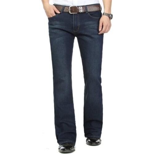 Mens tall jeans mens fleece velvet mid-waist flared pants casual free 2021