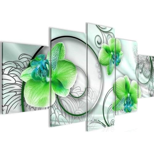 Full Square/Round Drill 5D DIY diamond painting 5pc flower pictures mosaic Diamond Embroidery Wall Arts J2890