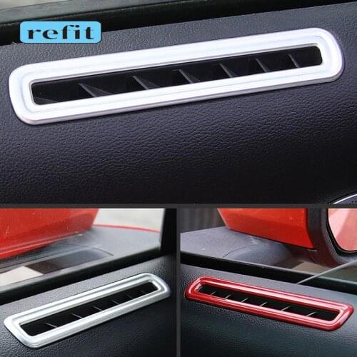 Car door window air conditioning air outlet Decorative frame sticker cover For Ford Mustang Interior Accessories