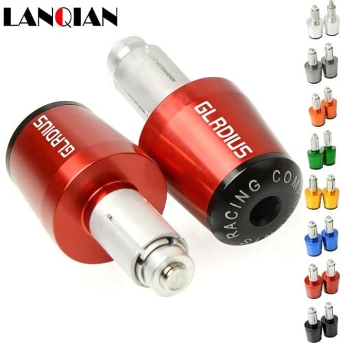 Motorcycle Handle Bar End Grips Cap Caps Plug Slider For Suzuki SFV650 SFV 650 GLADIUS 2009 2010 2011 2012 2013 2014 2015