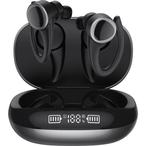 Cross-border new VG-T09 Bluetooth headset TWS wireless touch digital display hanging ear sports running binaural private model