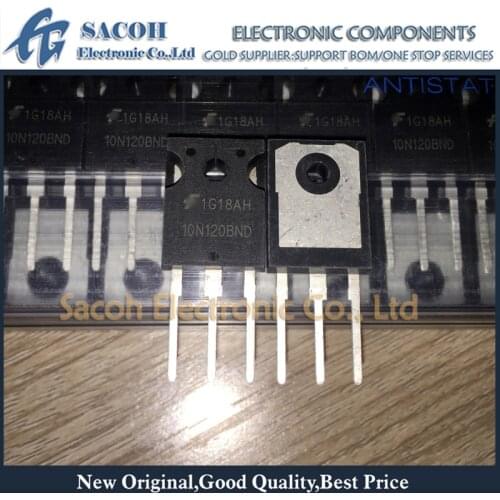 Free Shipping 10Pcs HGTG10N120BND 10N120BND G10N120BN 5N120BND 5N120CND TO-247 10A 1200V N-Channel IGBT Transistor