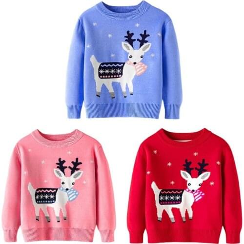 New Autumn And Winter Christmas Sweater Cute Children Snowman Santa Elf Pattern Funny Pullover Shirt Sweaters Tops Clothing Gift