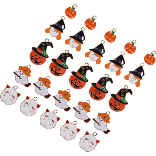 50Pcs Charms Drip Oil Alloy Pendants DIY Jewelry Making Findings