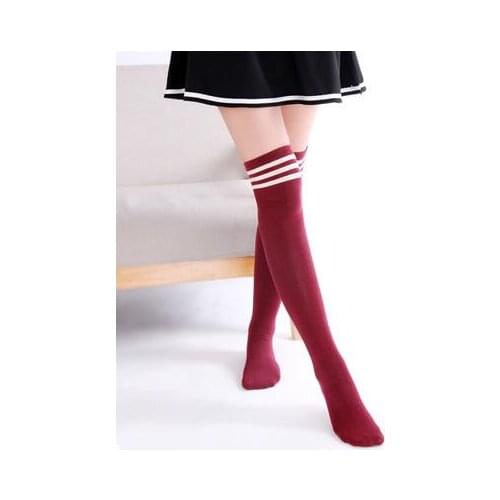 Striped Tube Knee High Cheerleading woman stocking
