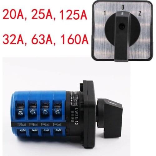 ROTARY CAM SWITCH 3 POSITION CHANGE OVER25 4POLE PANEL MOUNT CNC Milling Machine Lathe Machine