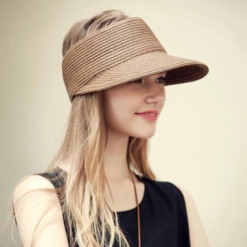 Straw Hat Woman Outdoor Student Casual Sun Hats Sunscreen Summer Fashion Sun Hats for Women Sun Visors for Women