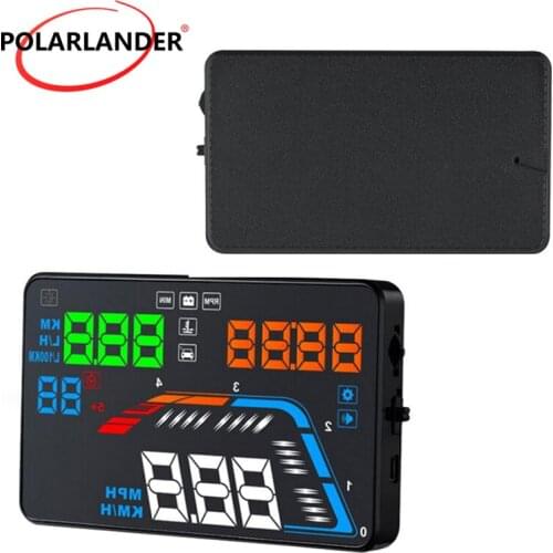 Speedometer Windscreen Projector Driving Data Car HUD OBD2 5.5'' Head Up Display