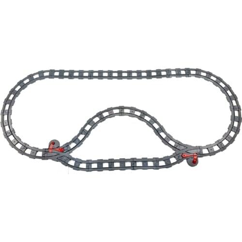 Big Size Building Blocks Railway Cross Train Track Accessories Assembly Bridge Bricks DIY Parts Creative Toys for Children Gifts