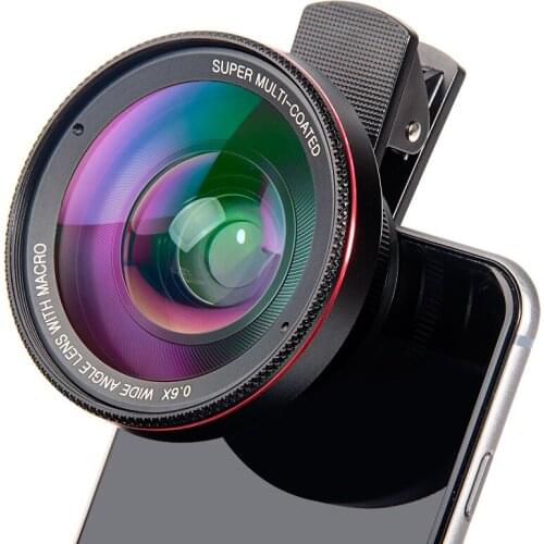 Super Macro Lens 15X Wide 0.45X or 0.6X Phone Lens Kit HD Telefon Phone Super Fisheye Lente Camera Lentes For Smartphone