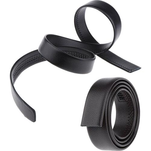 Vintage Mens PU Leather Automatic Waist Belt Slide Waistband without Buckle