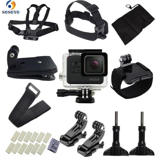 Waterproof Housing Case Set Diving Protection Cover Shell Outdoor Wearing Kits For gopro hero 5 6 7 Sports Camera Accessories