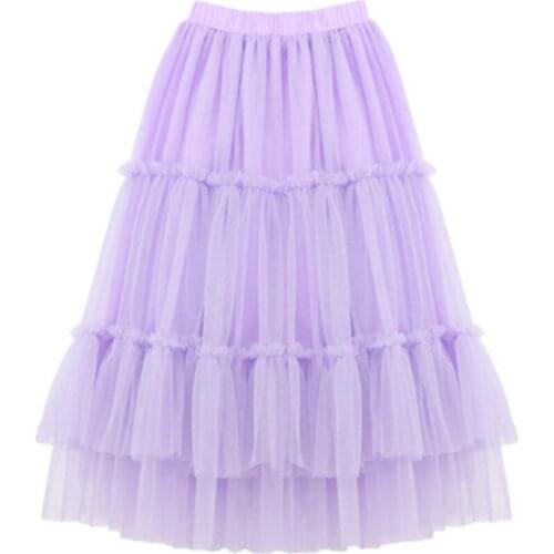 Autumn Summer Toddler Teen Girl Party Wedding Skirts Children Clothes Girls Tutu Skirts Princess Fluffy Long Skirt Kids Costume
