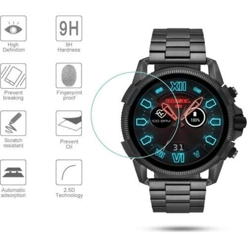 Tempered Glass Screen Protector For Diesel On Full Guard 2.5 Touchscreen Watch Full Coverage Screen Protector Cover Protection
