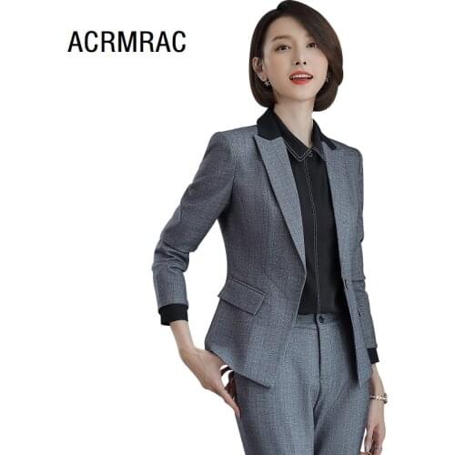 Women suits Slim autumn winter Blazers Pants OL Formal Business Women pants suits Women set suits 6072