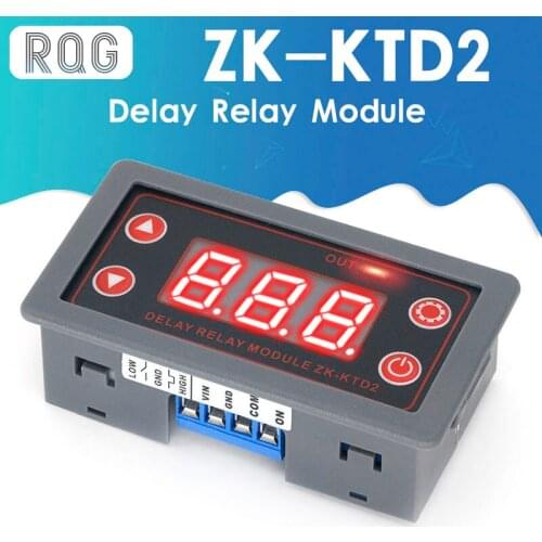 ZK-KTD2 5A 5V 12V 24V Fully Compatible Delay Relay Module Trigger Cycle Timing Industrial Anti-Overshoot