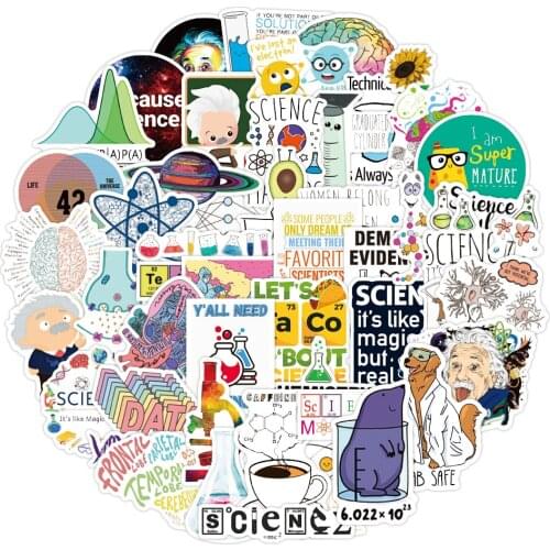 10/50 pcs/pack Science Experiment Chemical Lab Stickers for Student DIY Laptop PC Phone Skateboard Suitcase Decals Sticker