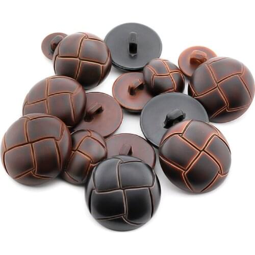New 10pcs Round Imitation leather Buckle Plastic buttons for clothing Decorative sewing accessories