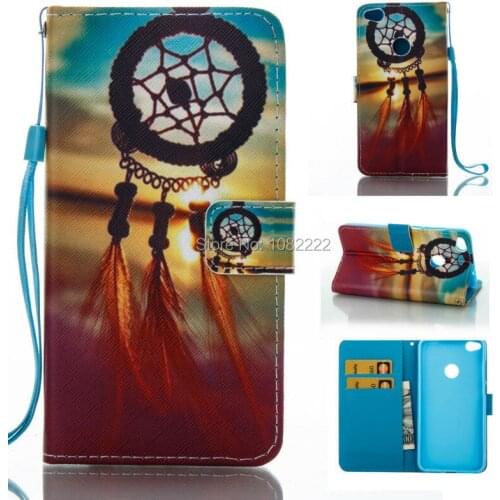 10pcs/lot New Cartoon design Owl Wallet PU Leather Case With Stand For Huawei P8 Lite 2017 / Mate 9