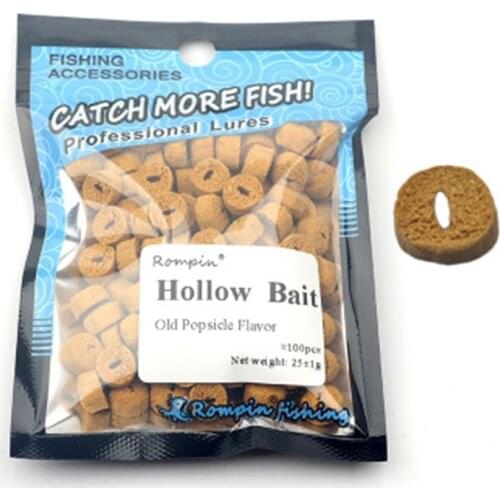 100pcs/pack Carp Fishing Hollow Bait Grass Carp Baits Lure Particle Boilie Pellets With Tasty Flavor