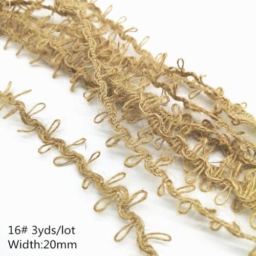 3 yds Natural Jute Burlap Hessian Jute Ribbon Twine Flower Pattern Wedding Party Supplies Burlap Ribbon DIY Burlap Rope Craft#16
