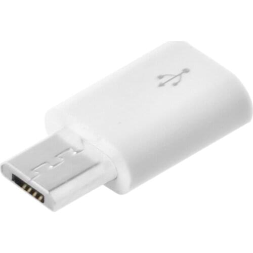 White Short USB 3.1 Type C Female Device To Micro USB Male Adapter Connector