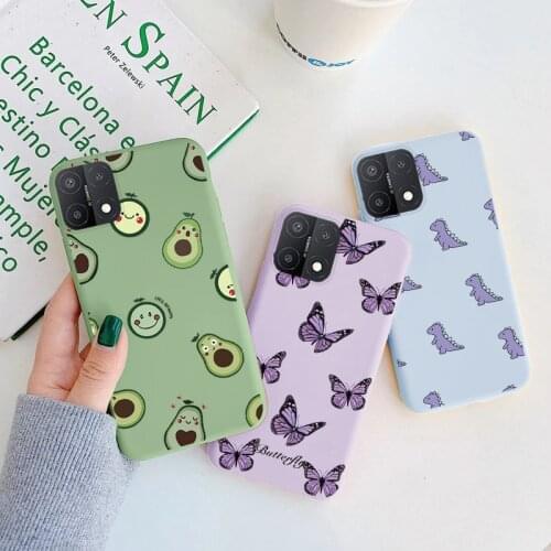 For OPPO A15 Case Silicone Soft TPU Flower Phone Cases For oppoa15 Bumper On OPPO A 15 Protective Back Cover Fundas Etui 6.52"